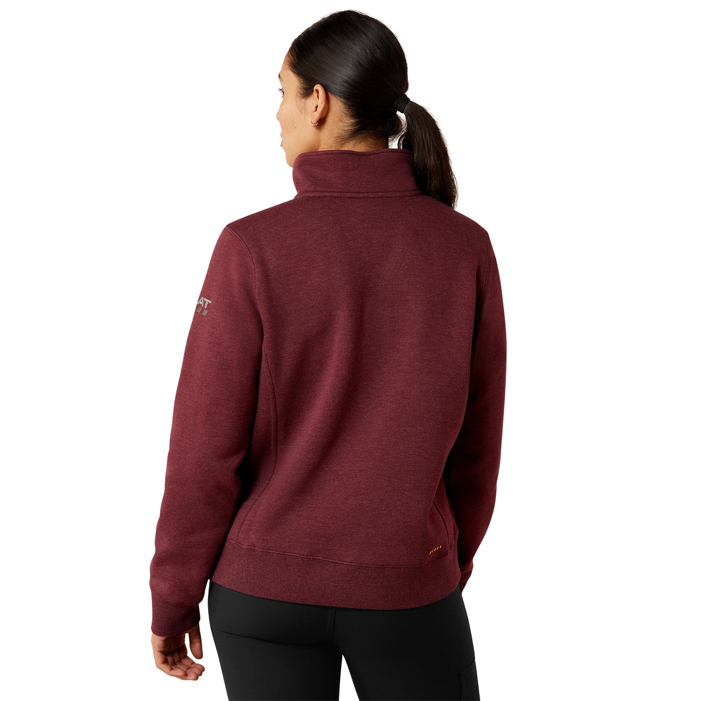 Ariat Women's Rebar Traverse Funnel Neck Sweatshirt - Windsor Wine Heather