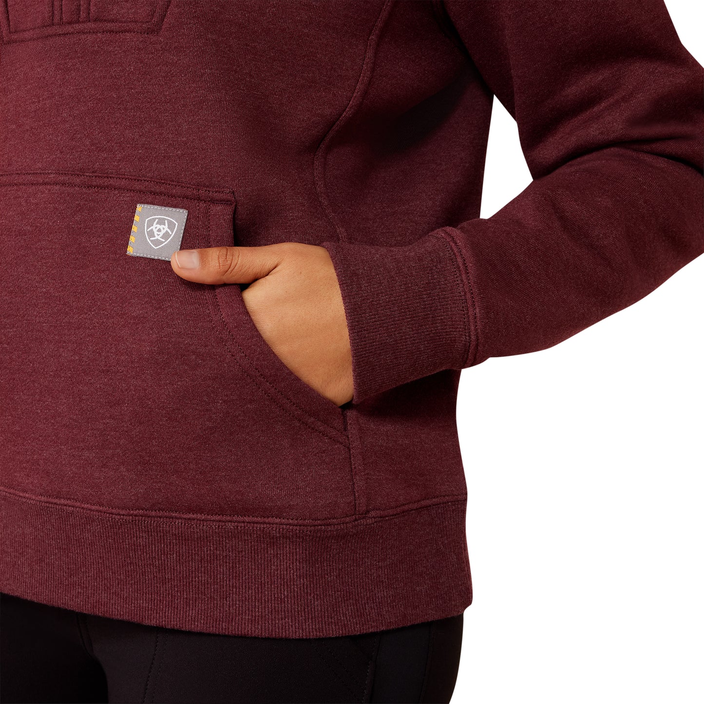 Ariat Women's Rebar Traverse Funnel Neck Sweatshirt - Windsor Wine Heather