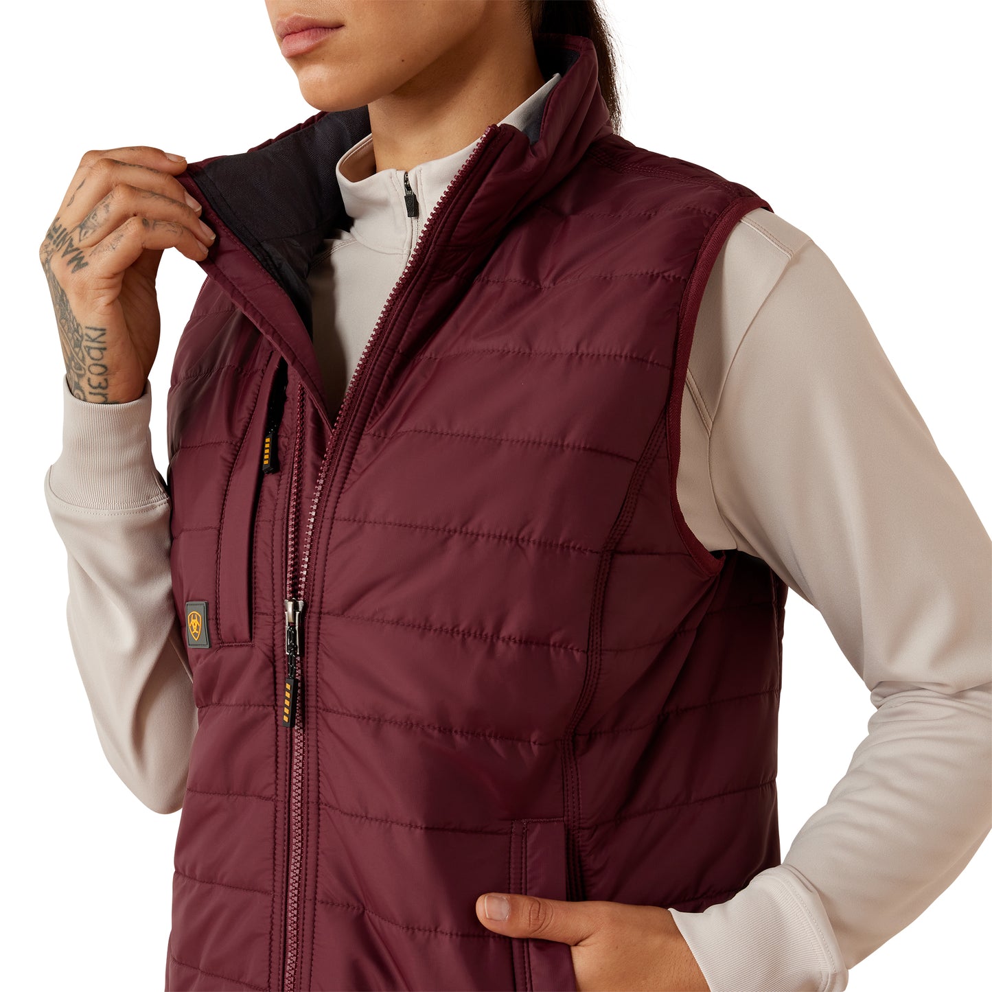 Ariat Women's Rebar CORDURA Ripstop Lightweight Insulated Vest - Windsor Wine