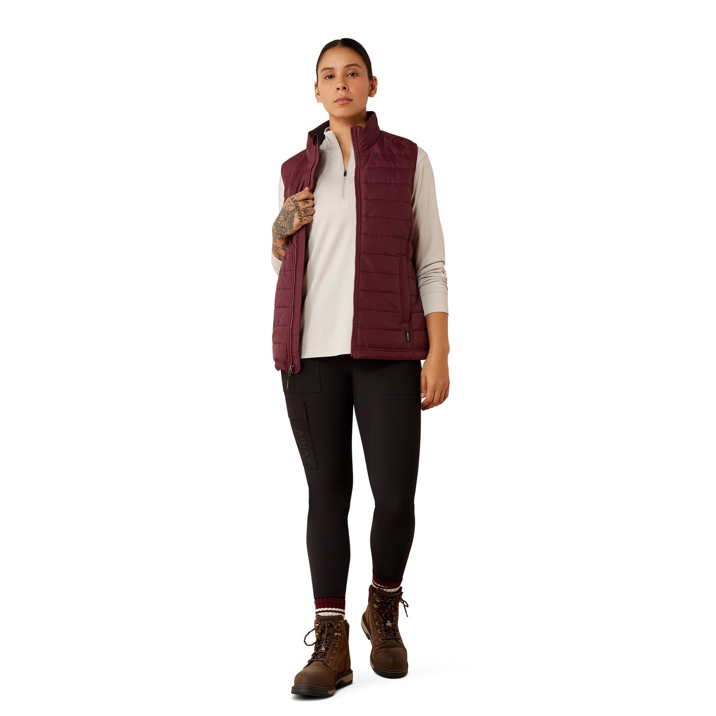 Ariat Women's Rebar CORDURA Ripstop Lightweight Insulated Vest - Windsor Wine
