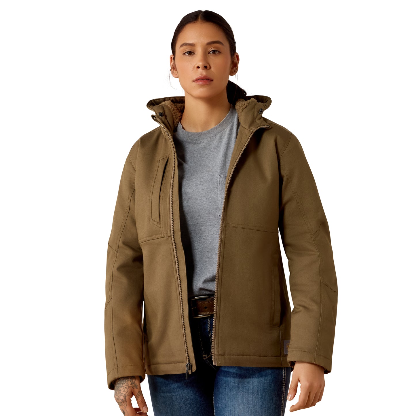 Ariat Women's Rebar DuraCanvas Insulated Jacket - Rebar Khaki