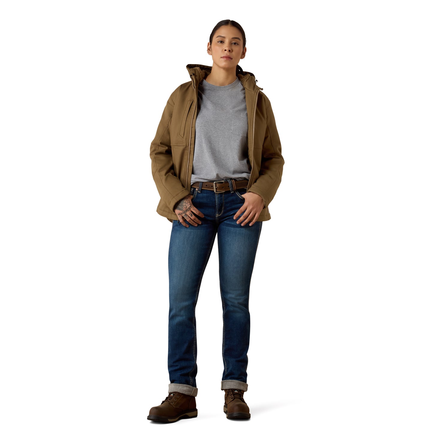 Ariat Women's Rebar DuraCanvas Insulated Jacket - Rebar Khaki