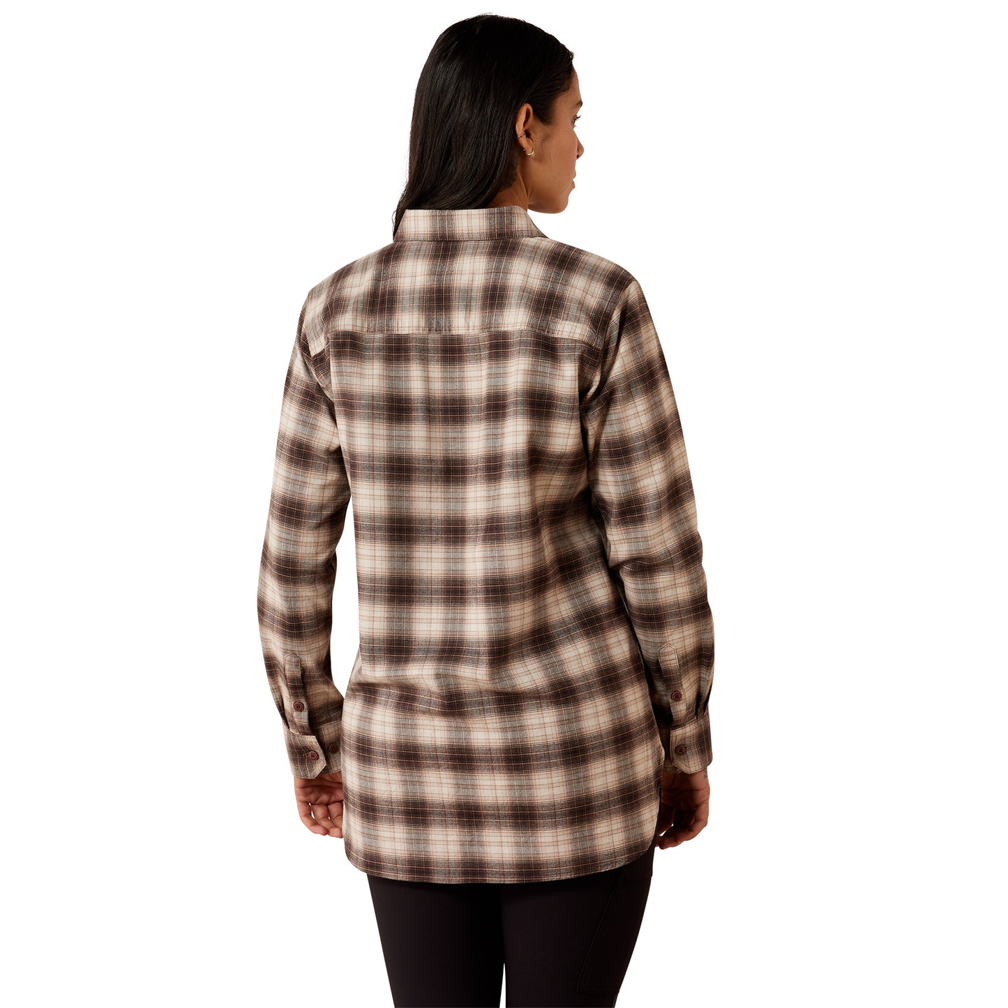 Ariat Women's Rebar DuraStretch Flannel Tunic - Silver Grey