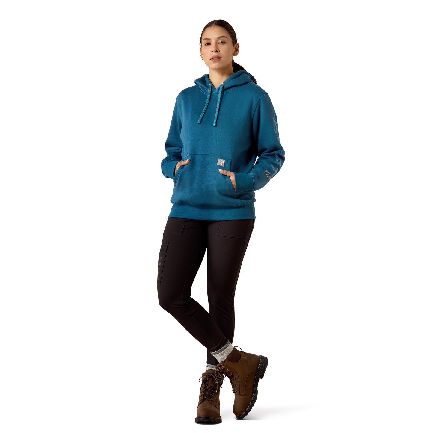 Ariat Women's Rebar Workman Graphic Hoodie - Deep Dive/Storm Blue