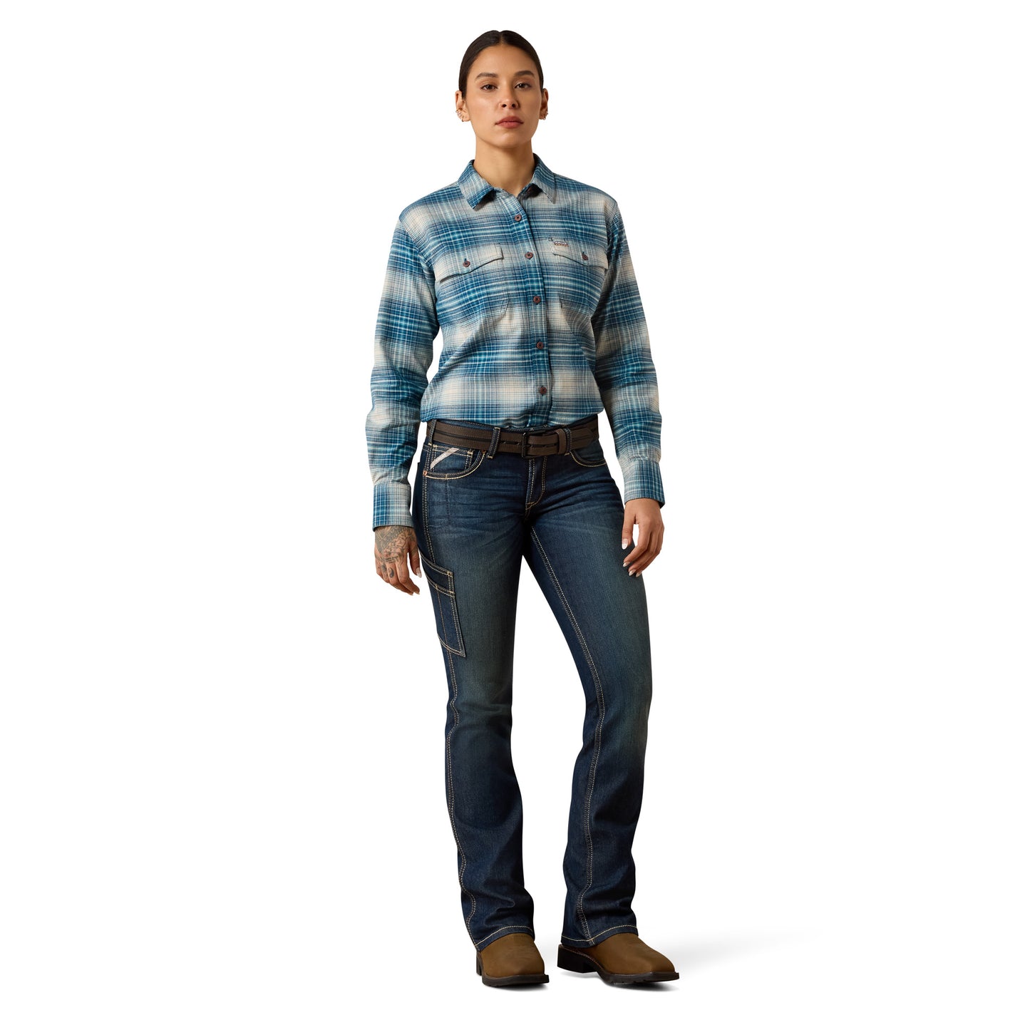 Ariat Women's Rebar Flannel DuraStretch Work Shirt - Deep Dive