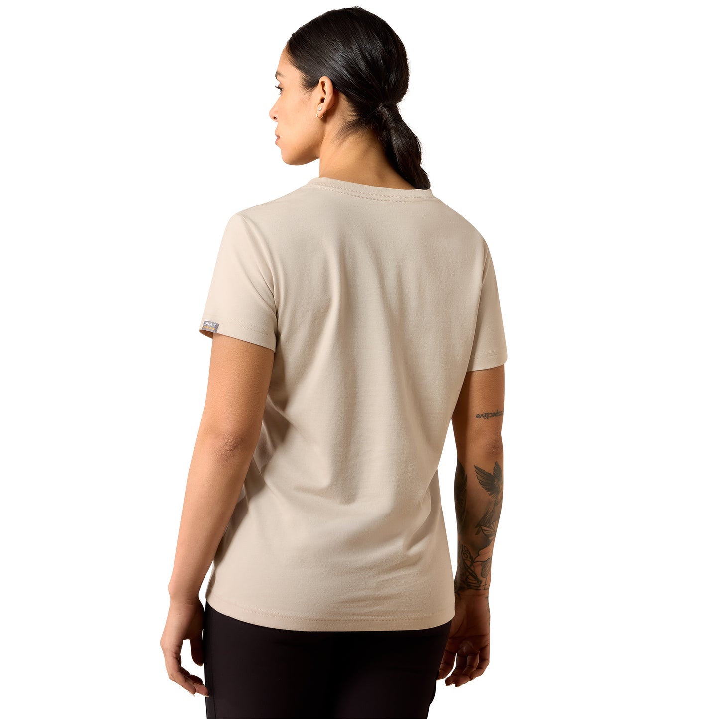 Ariat Women's Rebar Cotton Strong Standard V-Neck T-Shirt - Silver Grey Heather