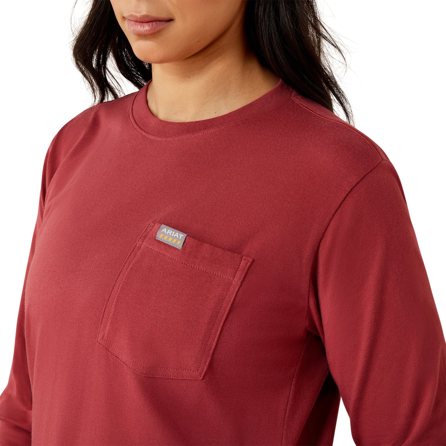 Ariat Women's Rebar Cotton Strong Vintage Mother Long Sleeve T-Shirt - Burnt Russet