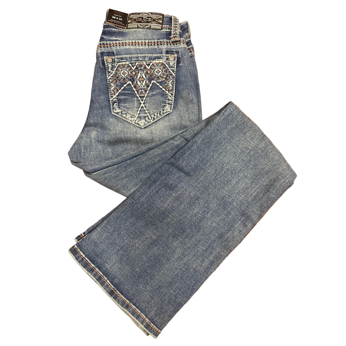 Grace in LA Women's Eagle Stitches Jeans