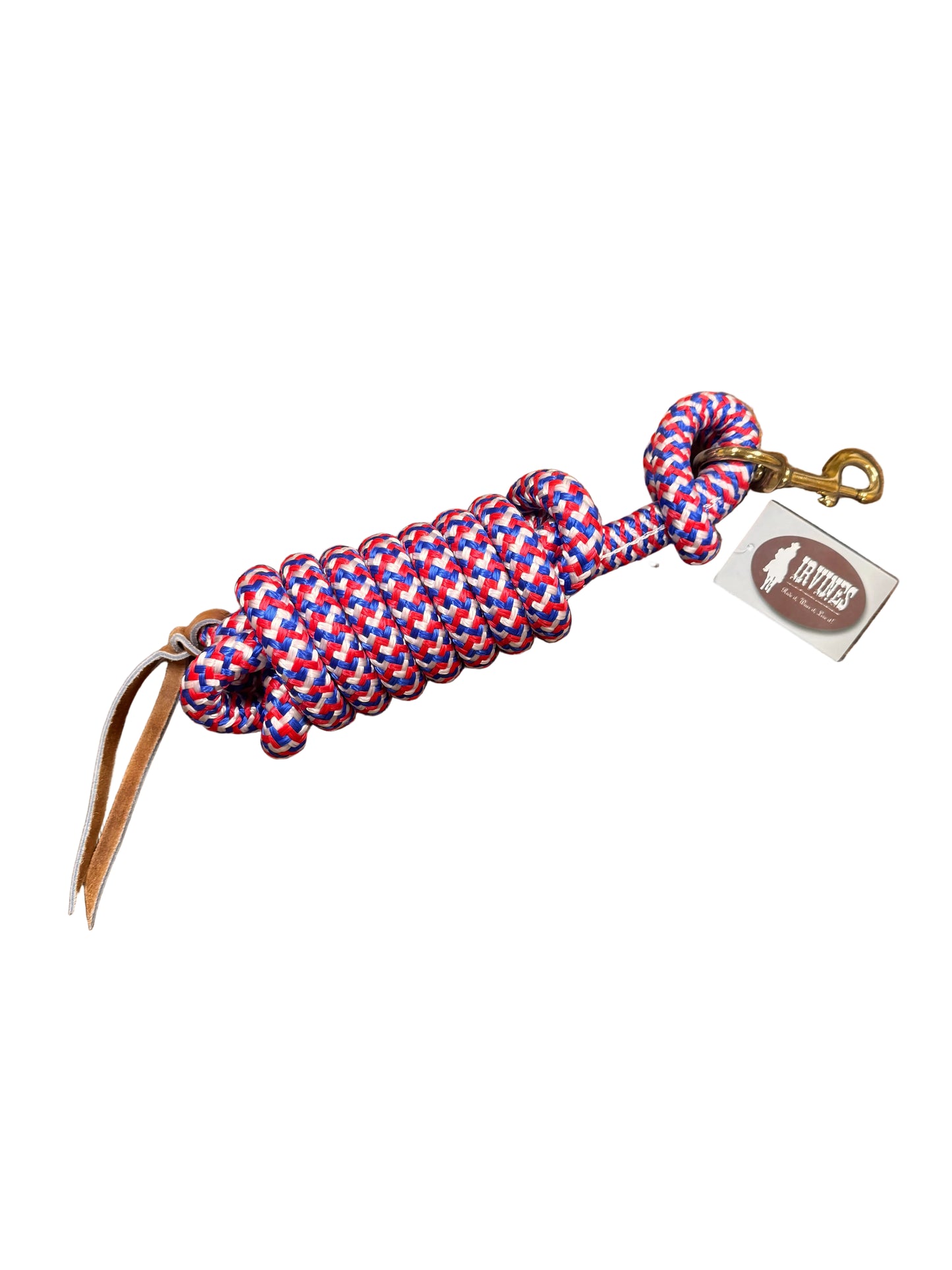 Irvine Cow Lead 9 ft 5/8" Lead w/Brass Plated Bolt Snap (Mixed Colours)