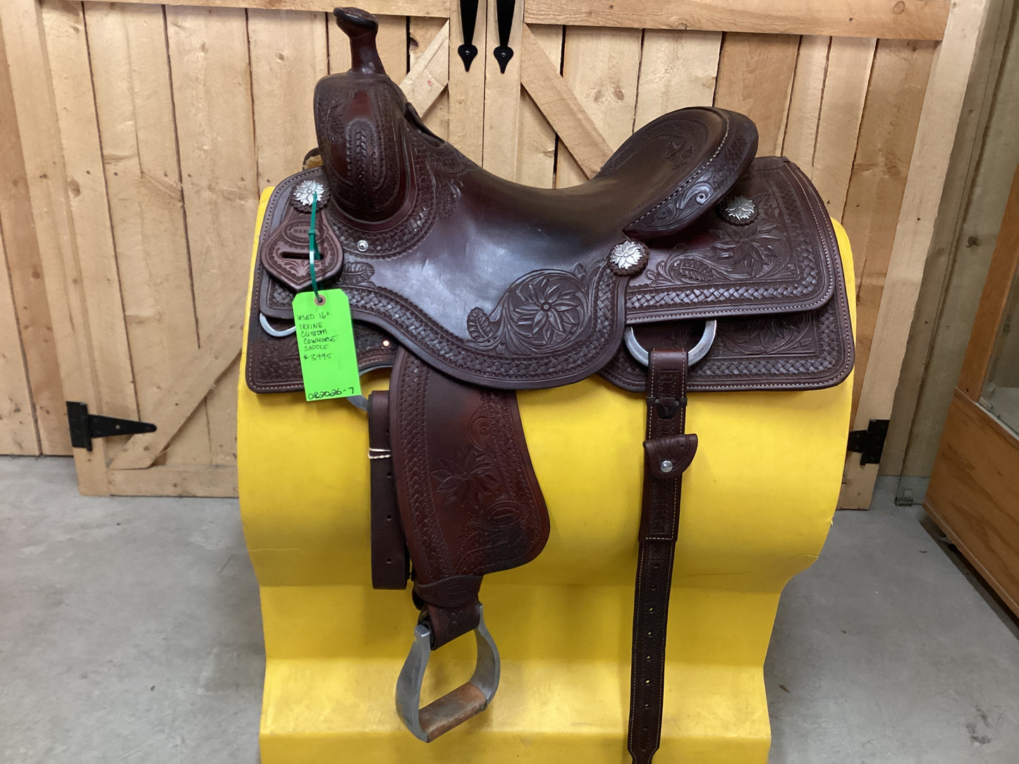 Used 16” Irvine Custom Cowhorse Saddle