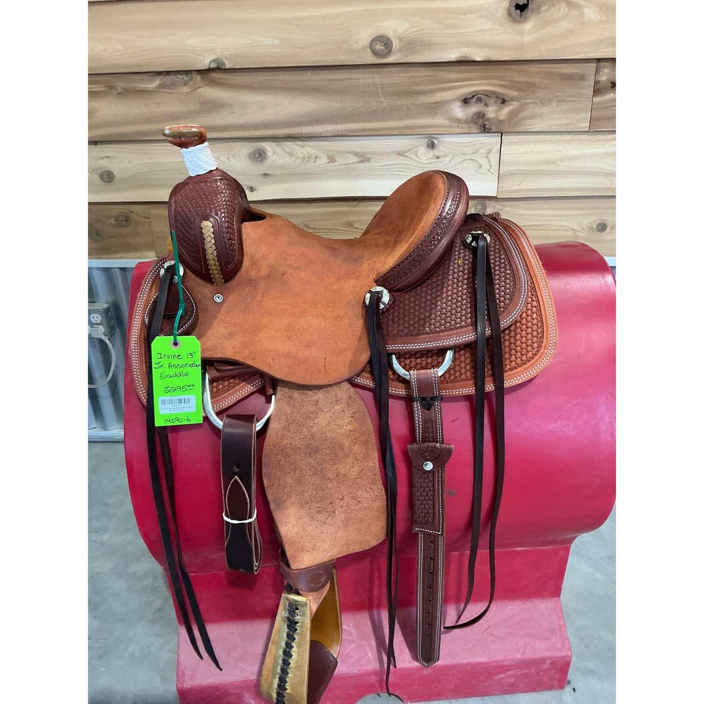Irvine 13" Junior Association Saddle-1/2 Tooled