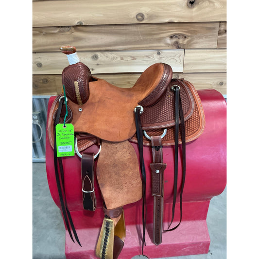 Irvine 13" Junior Association Saddle-1/2 Tooled