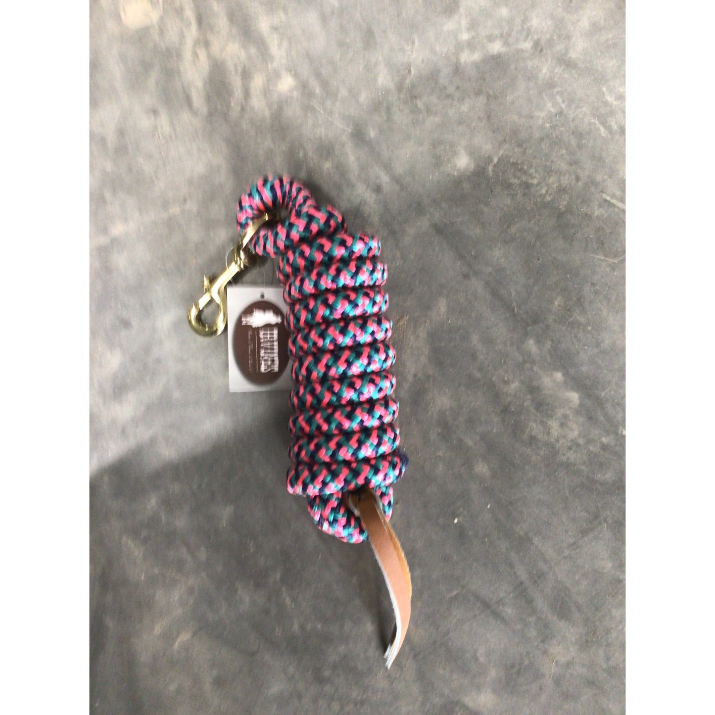 Irvine Cowboy Lead 9 ft 5/8" Lead w/Brass Plated Bolt Snap MIX COLOURS