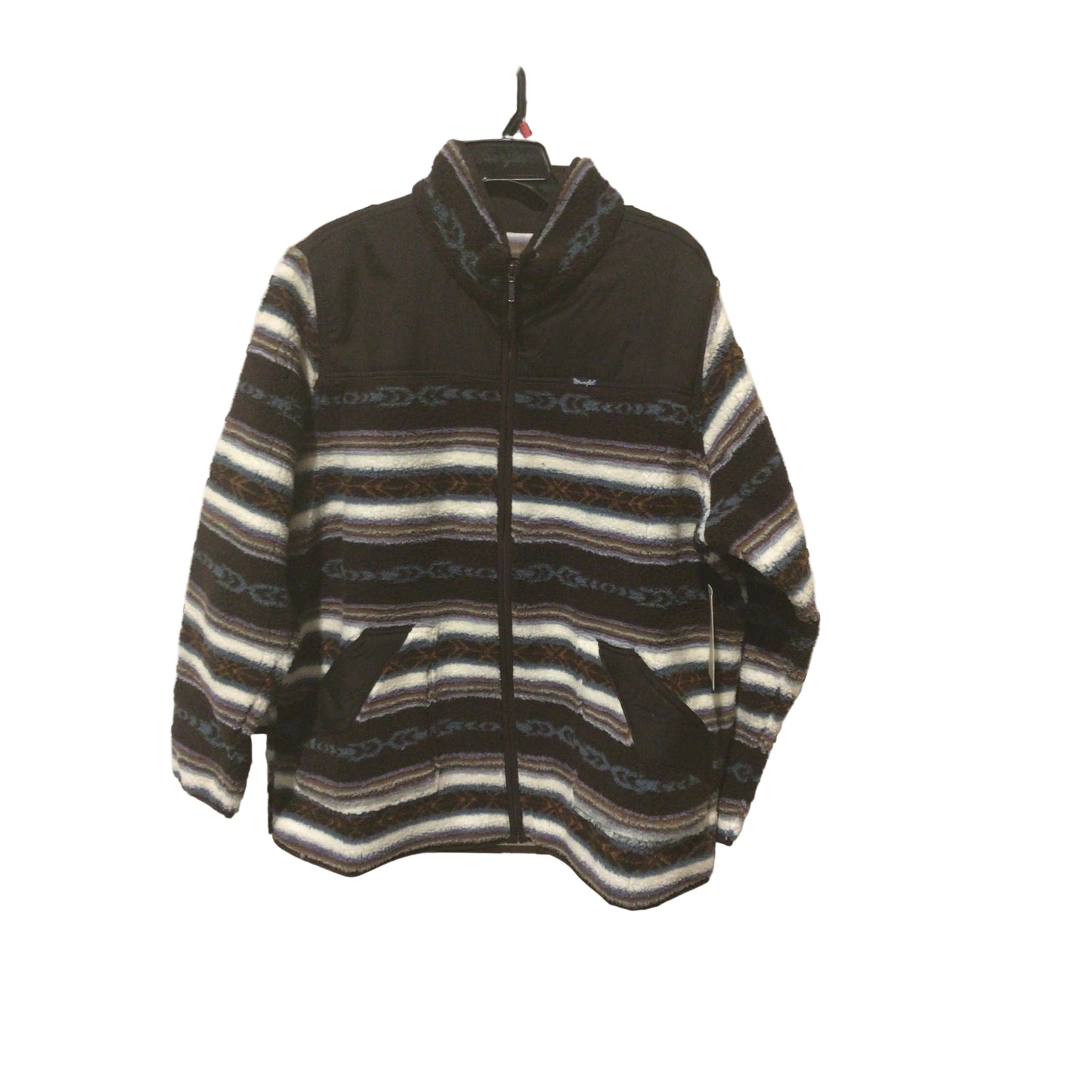 Wrangler Women's HO24 Aztec Sherpa Zipper Jacket - Brown