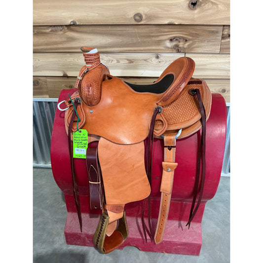 Irvine 15" Association Ranch Saddle-1/4 Tooled Inlay Seat