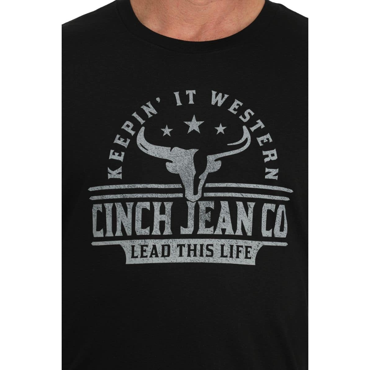 Cinch Men's Short Sleeve Tee Shirt- Black