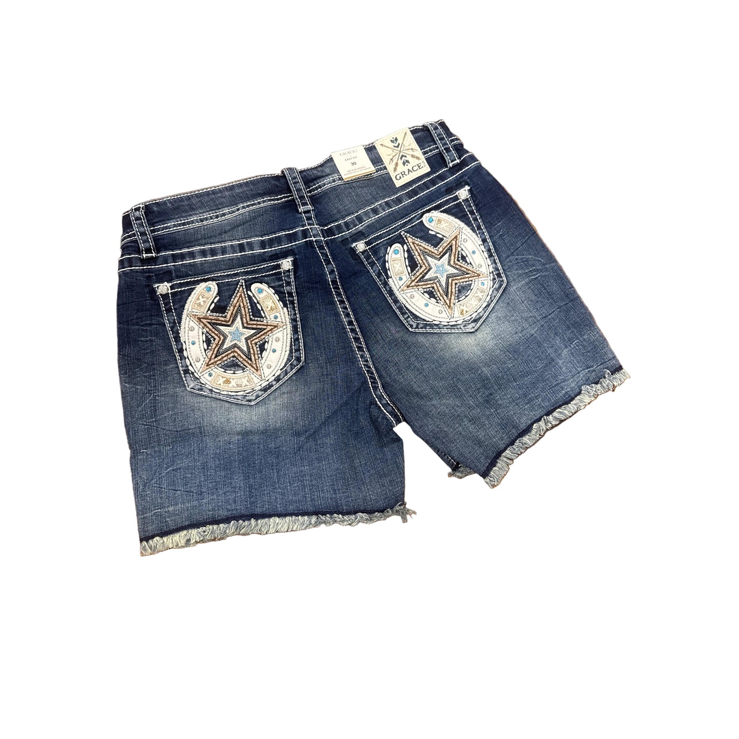 Grace in LA Women's Shorts- Star Horse Shoe