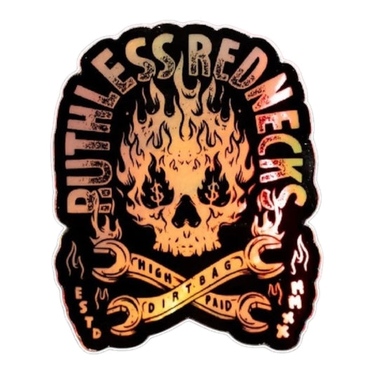 Ruthless Rednecks Brutal Flames Sticker