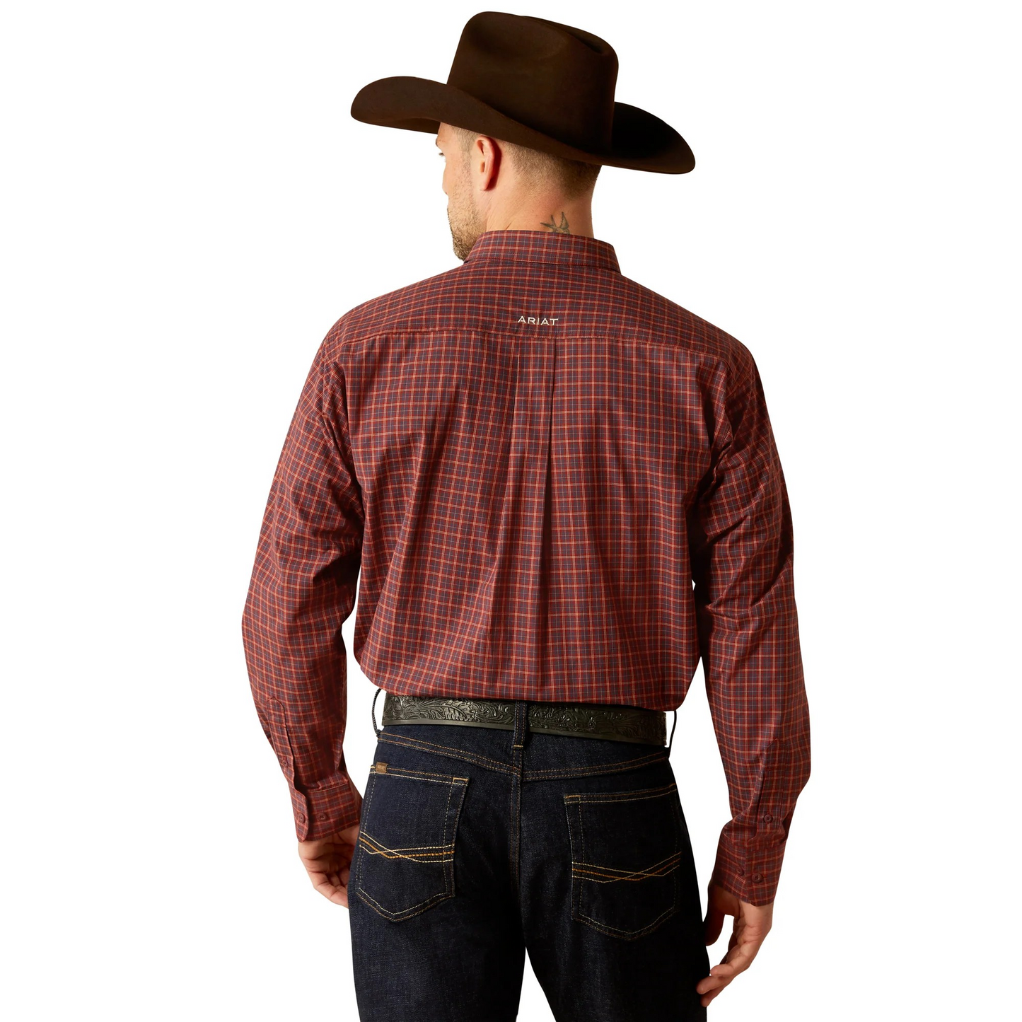 Ariat Men's Pro Series Pavel Classic Fit Long Sleeve Shirt - Burgundy