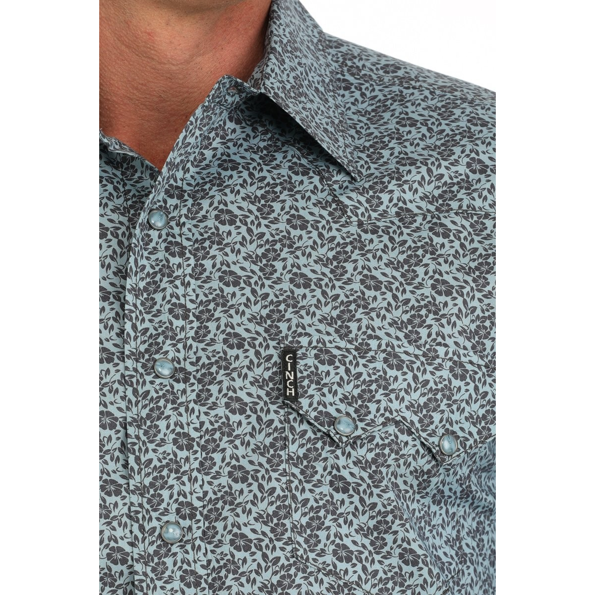 Cinch Men's Long Sleeve Print Shirt- Green