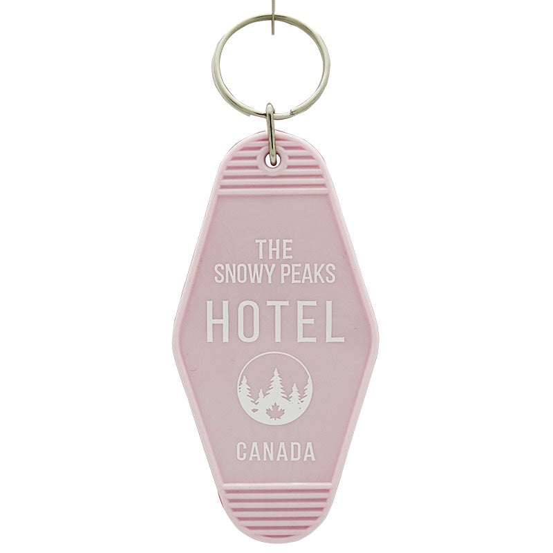 KC Gifts Key Chain Snowy Peaks Hotel Pink