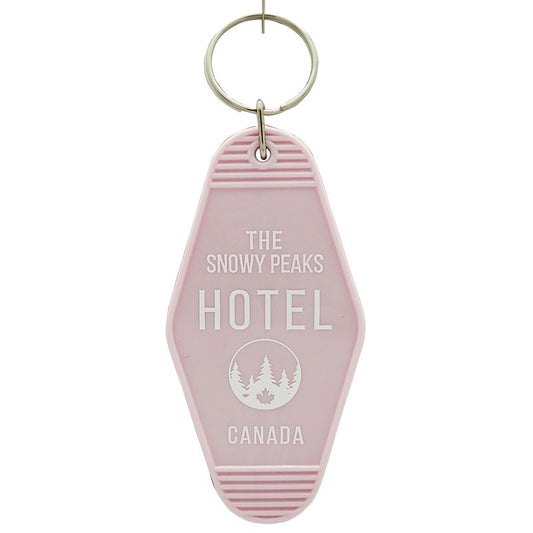 KC Gifts Key Chain Snowy Peaks Hotel Pink