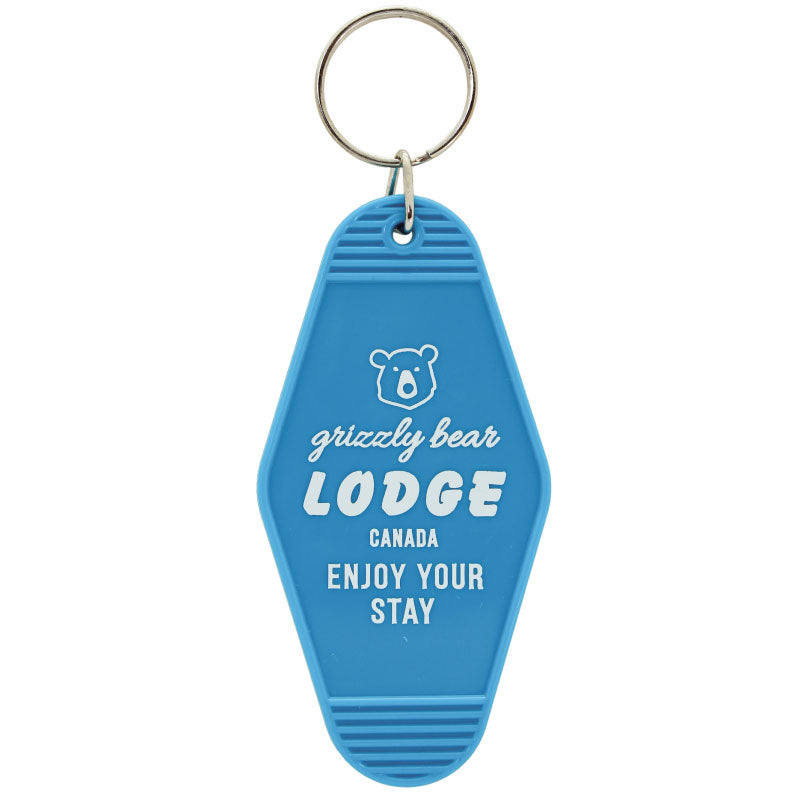 KC Gifts Key Chain Grizzly Bear Lodge- Blue