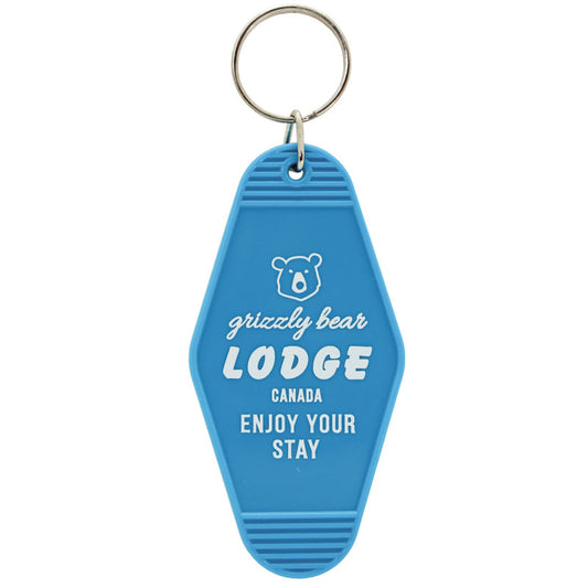 KC Gifts Key Chain Grizzly Bear Lodge- Blue