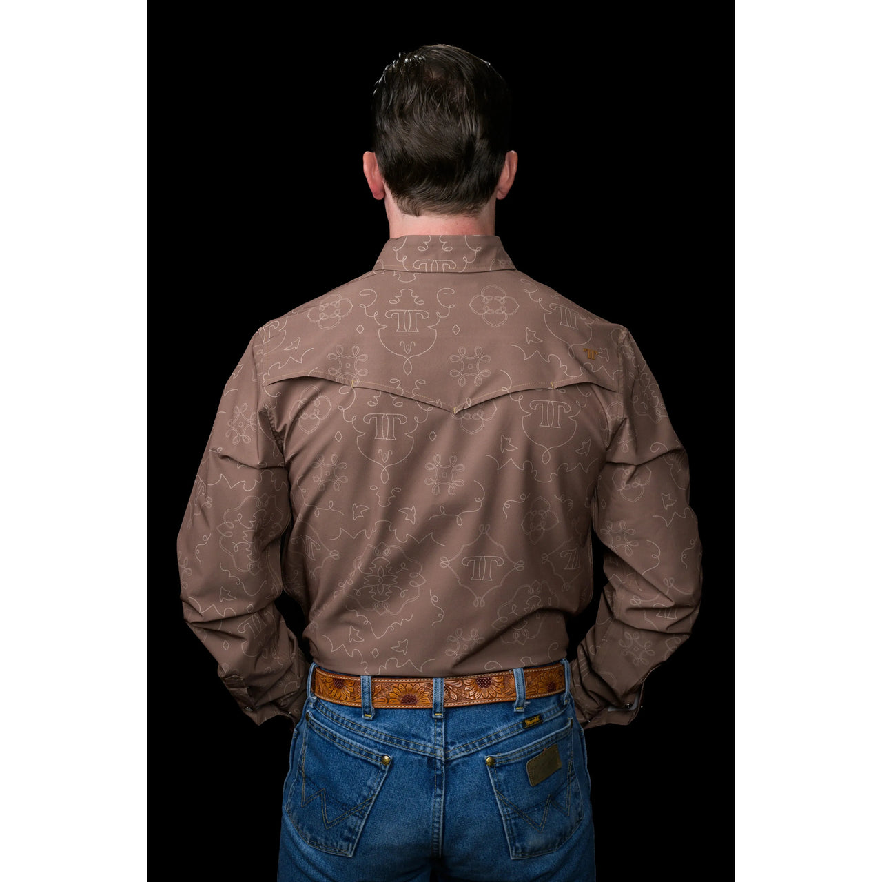 Ferrell Brand Men's The Carson Long Sleeve Snap Shirt - Brown