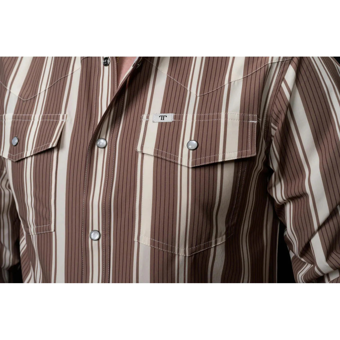 Ferrell Brand Men's The Atlas Long Sleeve Snap Shirt - Brown - Irvine Tack & Western Wear