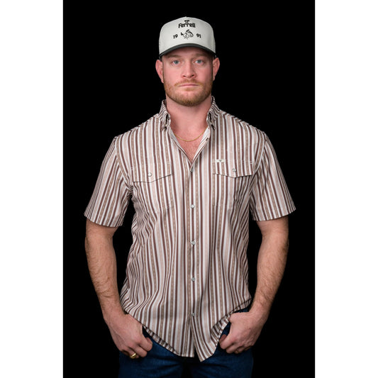 Ferrell Brand Men's The Wyatt Long Sleeve Snap Shirt - Brown