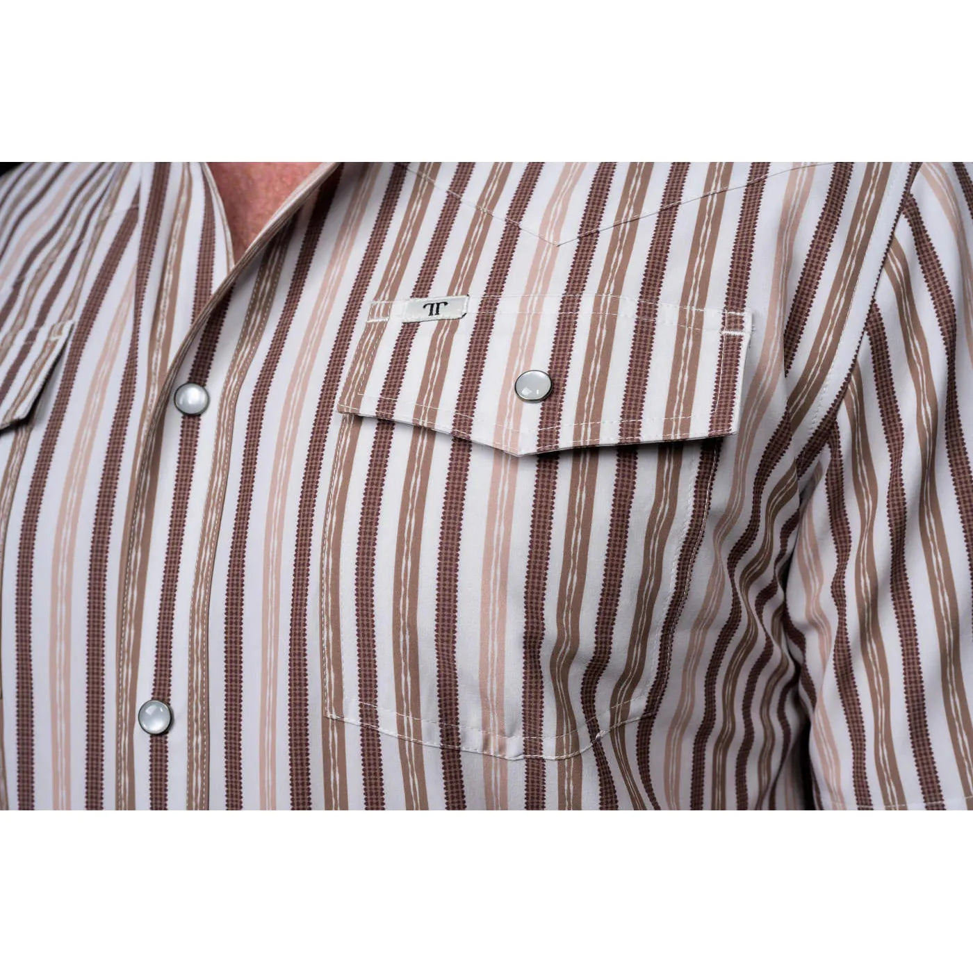 Ferrell Brand Men's The Wyatt Long Sleeve Snap Shirt - Brown