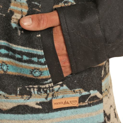 Rock & Roll Men's Canvas & Wool Coat - Black