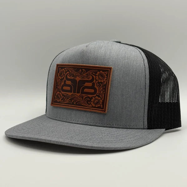 Baredown Brand Flat Bill Fearless Cap- Grey/Black