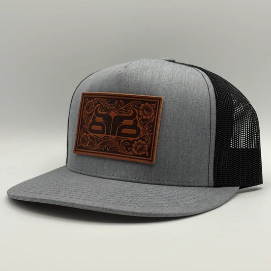 Baredown Brand Flat Bill Fearless Cap- Grey/Black