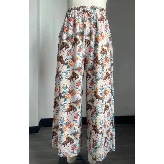 Turquoise Haven Bucking Horse Pants