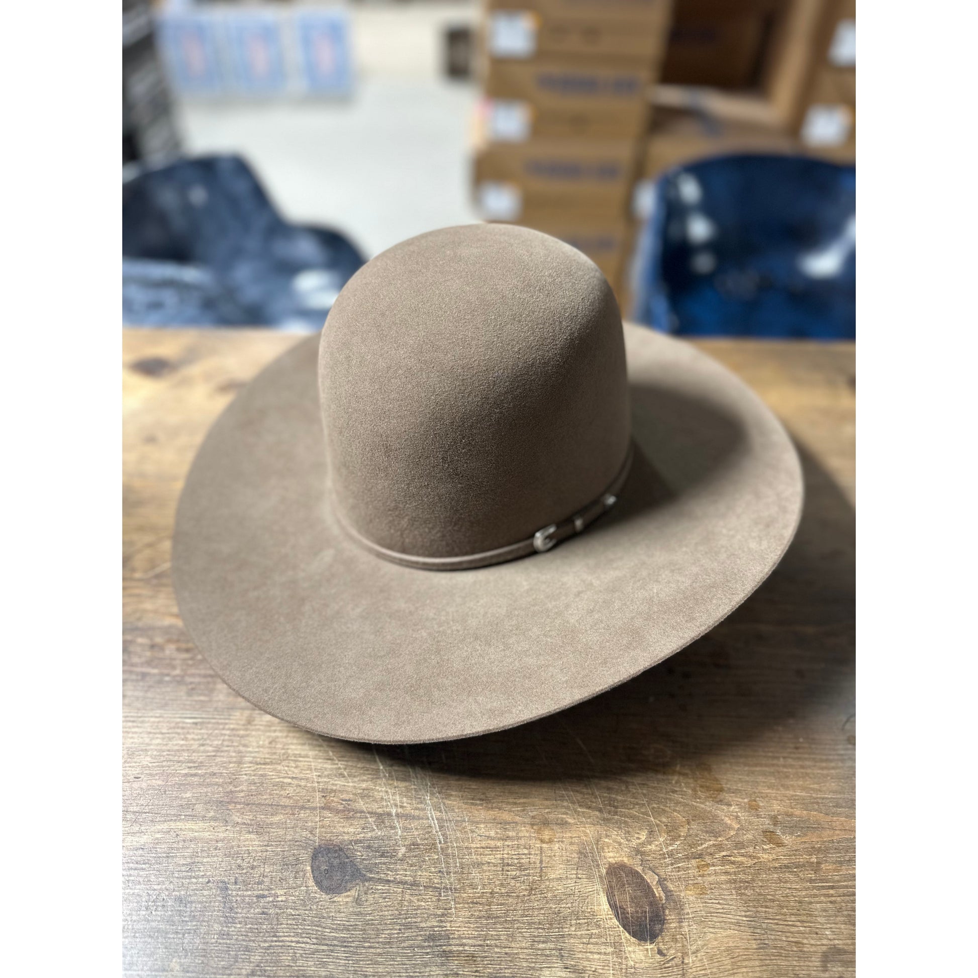 Rodeo King 7X Open Crown Felt Western Hat - Tan Belly - Irvine Tack & Western Wear