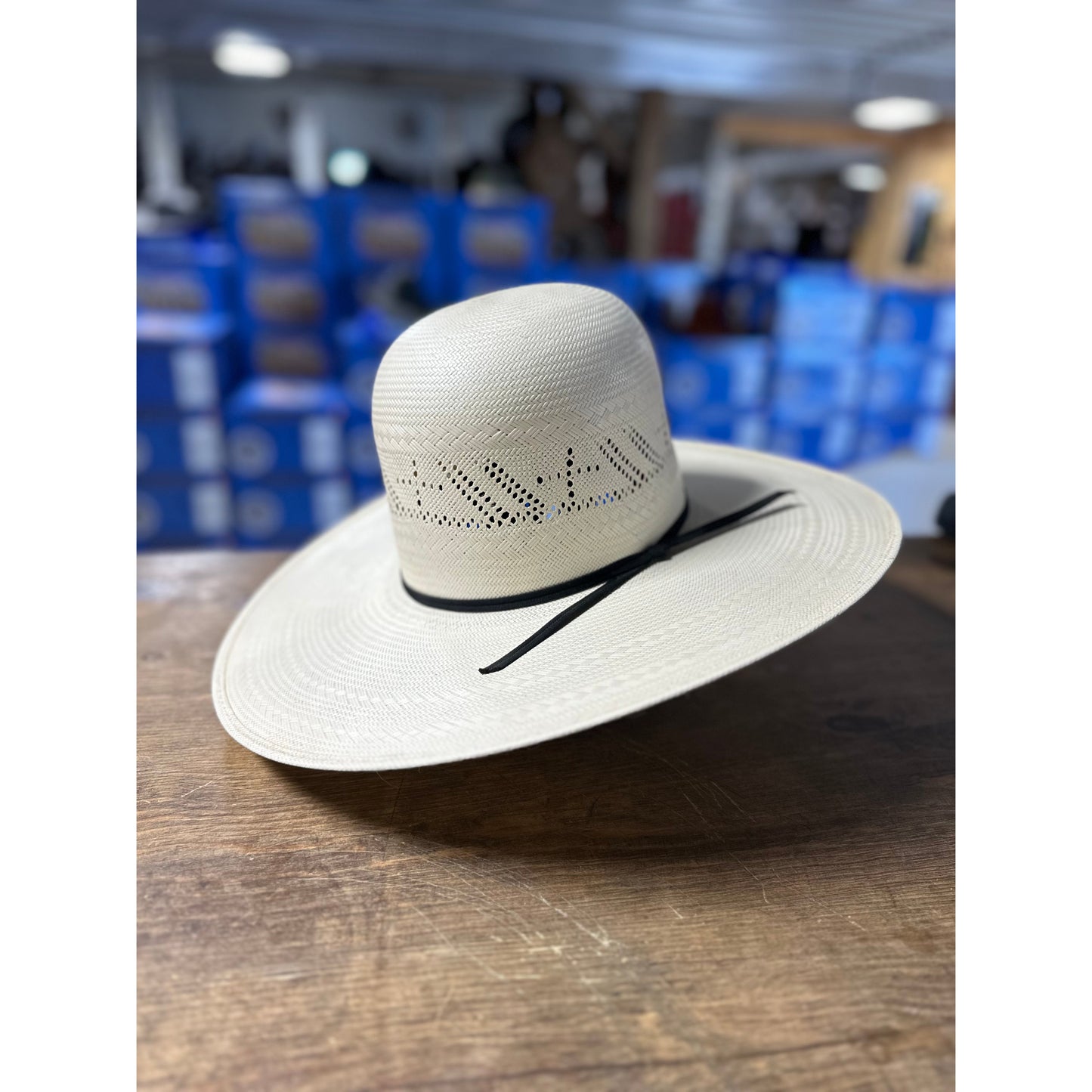 Rodeo King Open Crown Cross Straw Western Hat - Irvine Tack & Western Wear