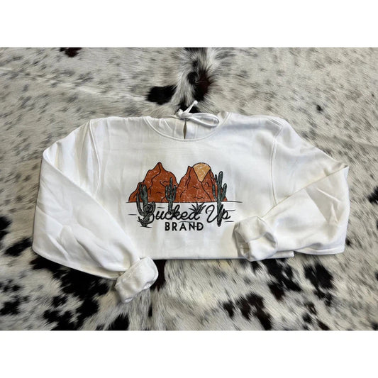 Bucked Up Brand Unisex Hoodies - White Desert