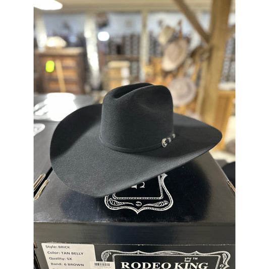 Rodeo King 4.5- 30X Precreased Felt Western Hat - Black