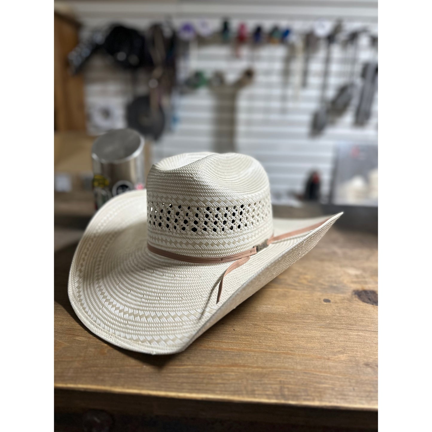 American Hat Co 7700 Rancher Straw Western Hat - Whiskey Trim