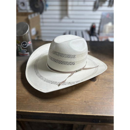 American Hat Co 8100 S-Minnick Straw Western Hat - Sand Trim