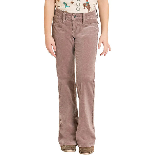 Rock & Roll Girl's Corduroy Flare Jeans - Mauve
