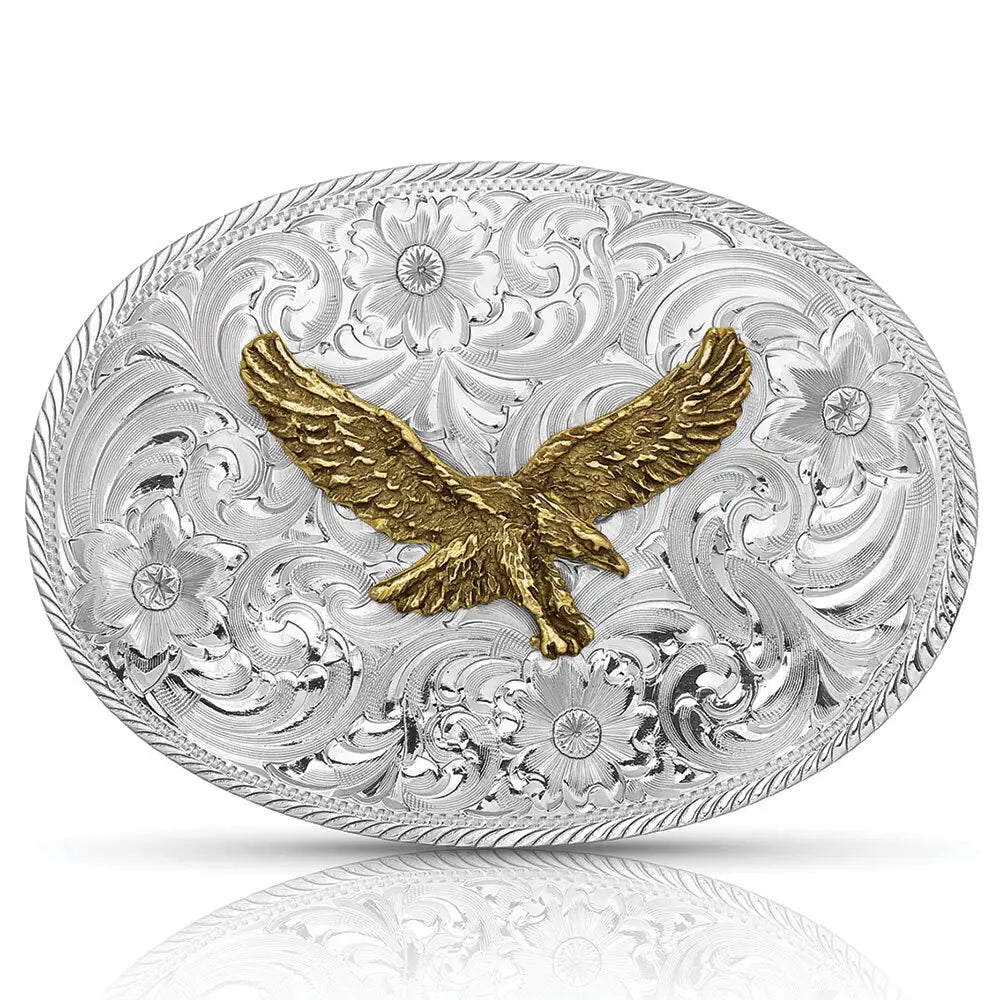 Montana Silversmiths Classic Eagle Oval Buckle
