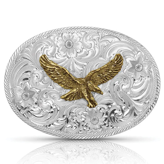 Montana Silversmiths Classic Eagle Oval Buckle