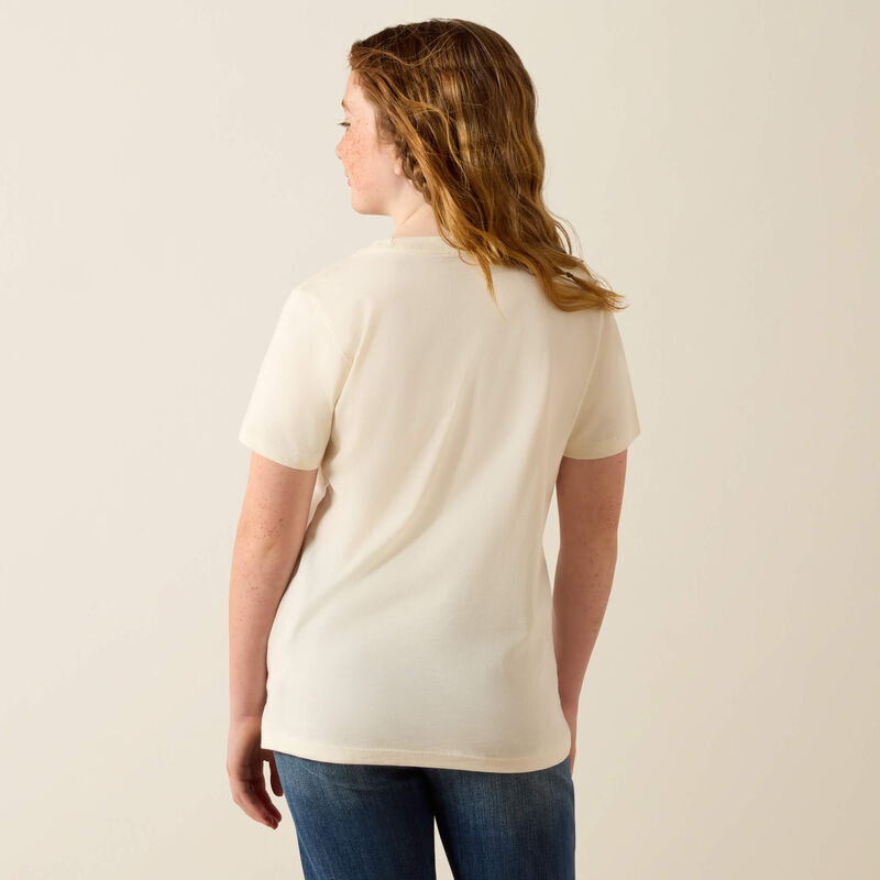 Ariat Girl's Cowgirl Vibes Short Sleeve Tee Shirt - Natural - Irvine Tack & Western Wear
