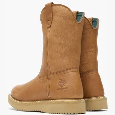 Georgia Men's Wedge 10" Wellington Pull-On Work Boot - Gold