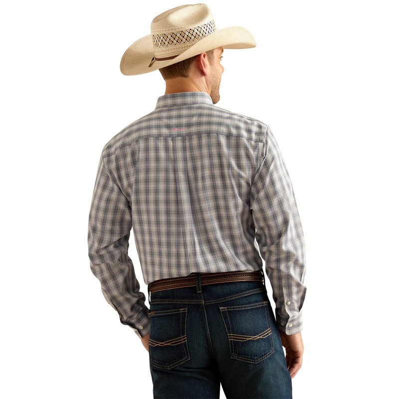 Ariat Men's Wrinkle Free Otto Classic Fit Shirt - Grey
