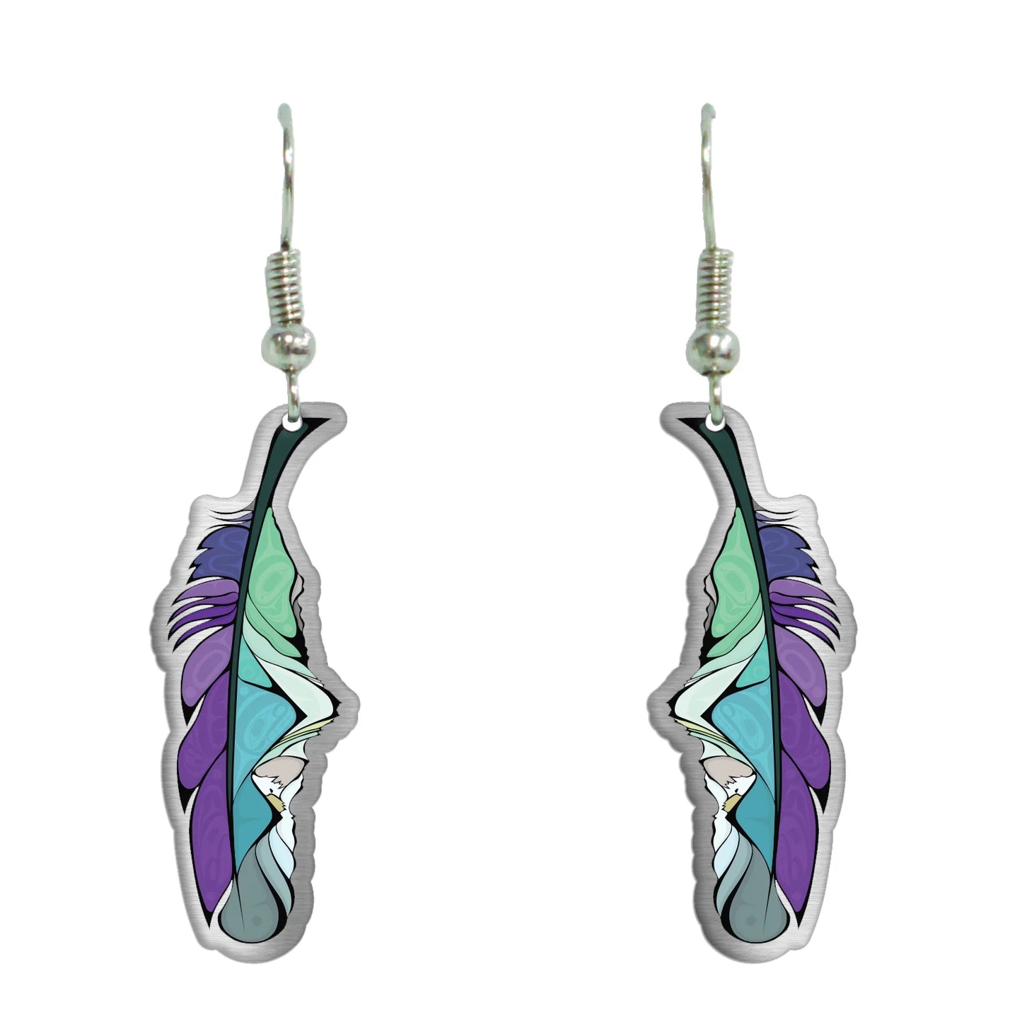 Michelle Stoney Healing Feather Gallery Collection Earrings - Blue/Violet
