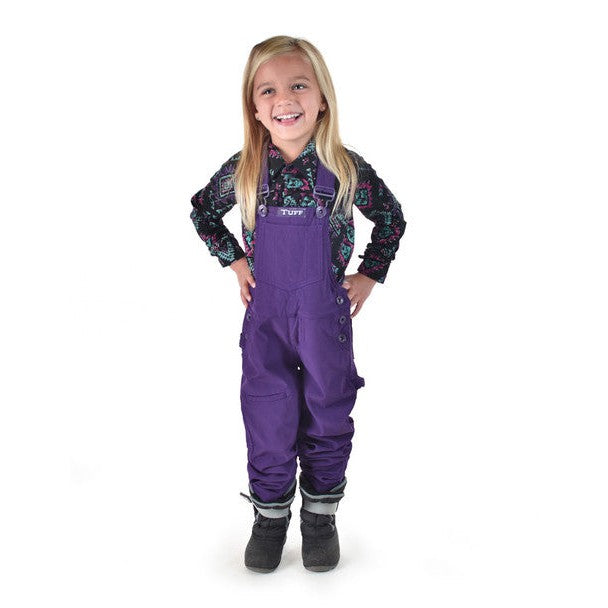 Cowgirl Tuff Girl's Tuck-In Bib Overalls - Purple